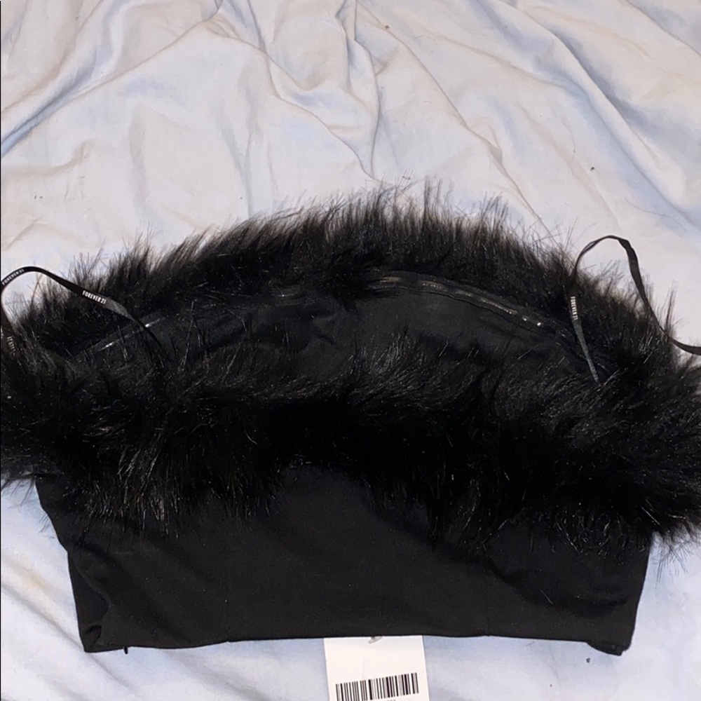 Forever 21 Faux Fur Halter Top